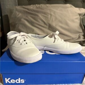 Keds Kids White Leather Sneakers